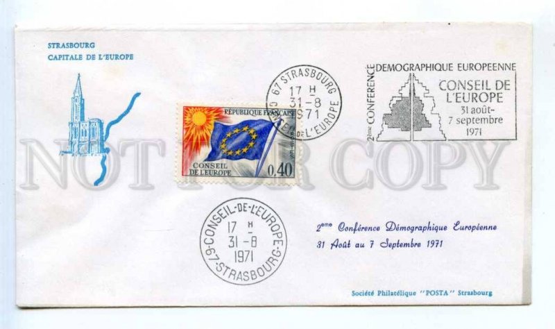 418234 FRANCE Council of Europe 1971 year Strasbourg European Parliament COVER