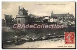 Old Postcard Vannes La Tour Du Connetable And Ramparts