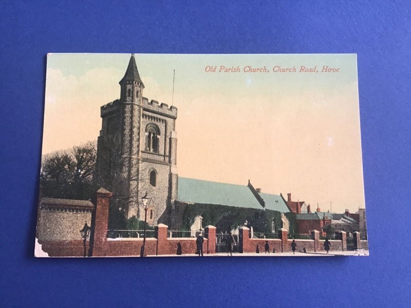 U.K Old Parish Church Church Road Hove Vintage Postcard R44417 
