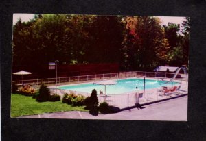 NY Shaheens Shaheen's Motel Tupper Lake New York Pool Postcard