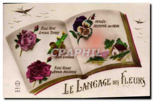 Old Postcard Fantasy Flowers of Language