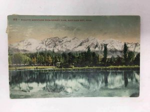 c. 1909 Wasatch Mountains from Liberty Park Postcard Salt Lake City UT Utah