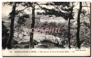 Old Postcard Bagnoles De L Orne A view of the Lake and the Grand Hotel