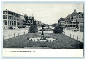 c1910 Street View Of Fourth Avenue Asbury Park New Jersey NJ Unposted Postcard 