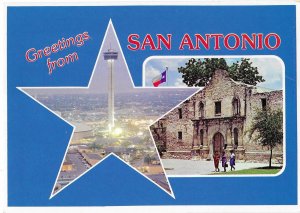 Greetings from San Antonio Texas Tower of the Americas & Alamo 4 by 6