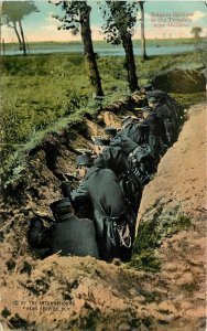 WWI Postcard WCA 145 Belgian Soldiers in the Trenches Near Malines