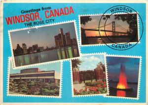 Windsor Ontario Canada The Rose City 1984 airmail postcard to Romania Bistrita