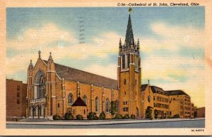 Ohio Cleveland Cathedral Of St John 1952 Curteich