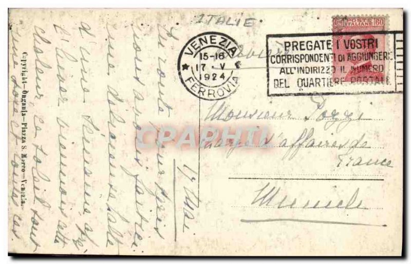 Old Postcard Venezia G Angelo Bellini