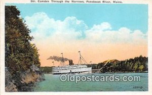 Str Camden Penobscot River, Maine Ship Writing on back 