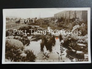 c1932 RPPC - Ornimental Gardens, Southsea Castle Gardens