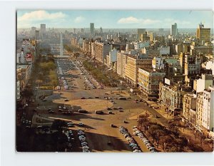 M-171308 Air view of the 9th of July Avenue Buenos Aires Argentina