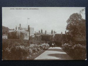 Kent WALMER CASTLE The Broadwalk & Gardens - Old RP Postcard by Photochrom