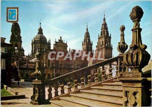 Modern Postcard Santiago de compostela No 1 of the cathedral fa�ade arabacheria