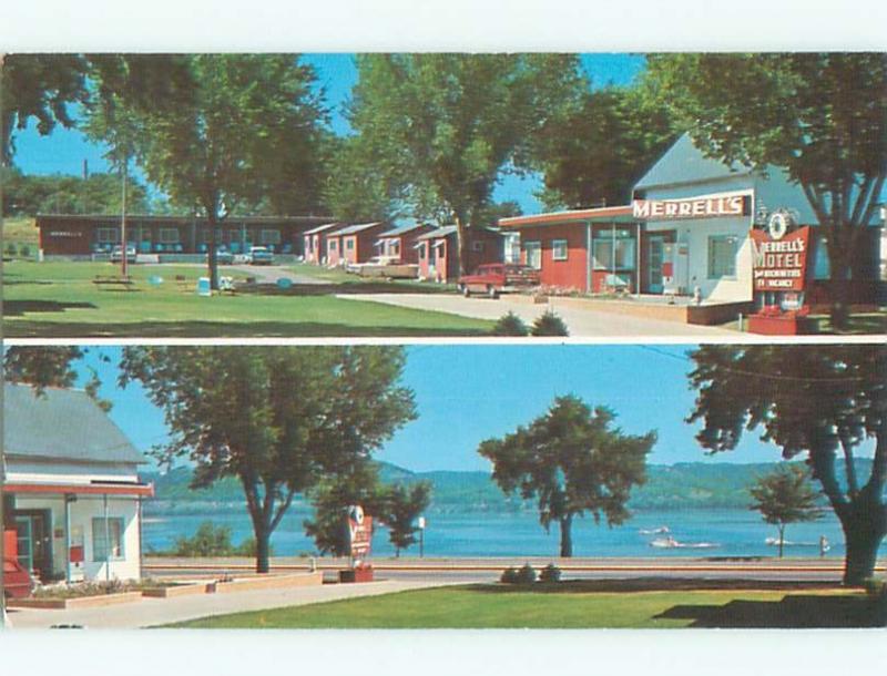 Pre-1980 OLD CARS & MERRILL'S MOTEL Lake City Minnesota MN W6282