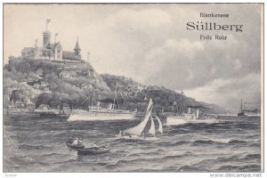 Sailboats, Blankenese Sullberg Fritz Rohr, Bavaria, Germany, 1900-1910s