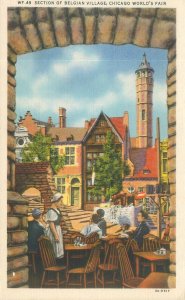Chicago World's Fair Belgian Village, Restaurant CT Art Colortone WF49 Postcard