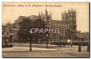 Old Postcard Westminster Abbey St Margaret Church & # 39s London