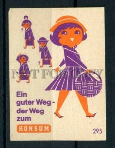 500544 KONSUM ADVERTISING Vintage match label