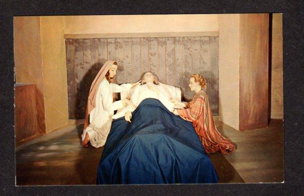 PQ Ste Anne de Beaupre Wax Museum Death Ste Anne Quebec Religious Carte Postale