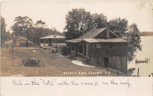 H77/ Silver Lake Resort Pennsylvania RPPC Postcard c1910 Hotel Shore 8