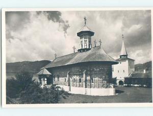 old rppc MONASTERY BUILDING Sucevita - Near Radauti Romania HM2160