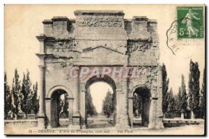 Orange Old Postcard Arc de Triomphe Cote Sud