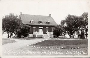Oka Quebec L'Auberge du Phare Lighthouse Inn c1952 RPPC Postcard G6