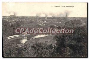 Old Postcard Niort Panoramic view