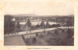 Lynchburg Virginia College Hill Reservoir Birdseye View Antique Postcard K107897