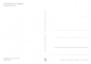 Ostseebad Binz Continental Size: Approx 4 X 6 inches (15 cm X 10.5 cm) Postcard