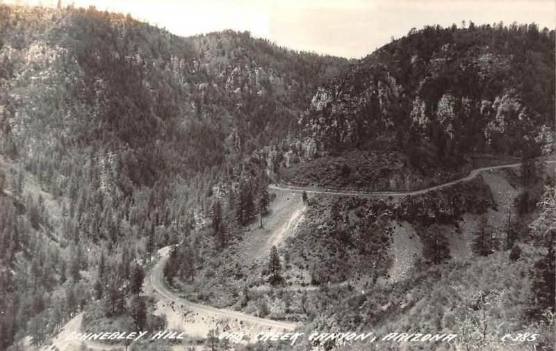 RPPC SCHNEBLY HILL Oak Creek Canyon, Arizona c1940s Vintage Postcard