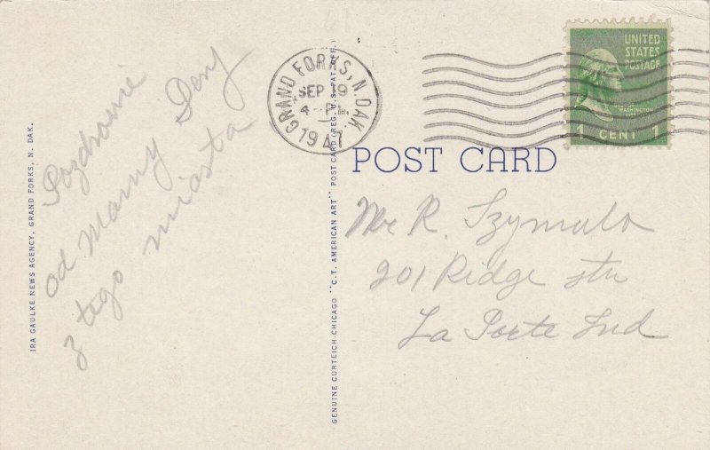 Minnesota Grand Forks American Beet Sugar Company Factory 1947 Curteich sk6309