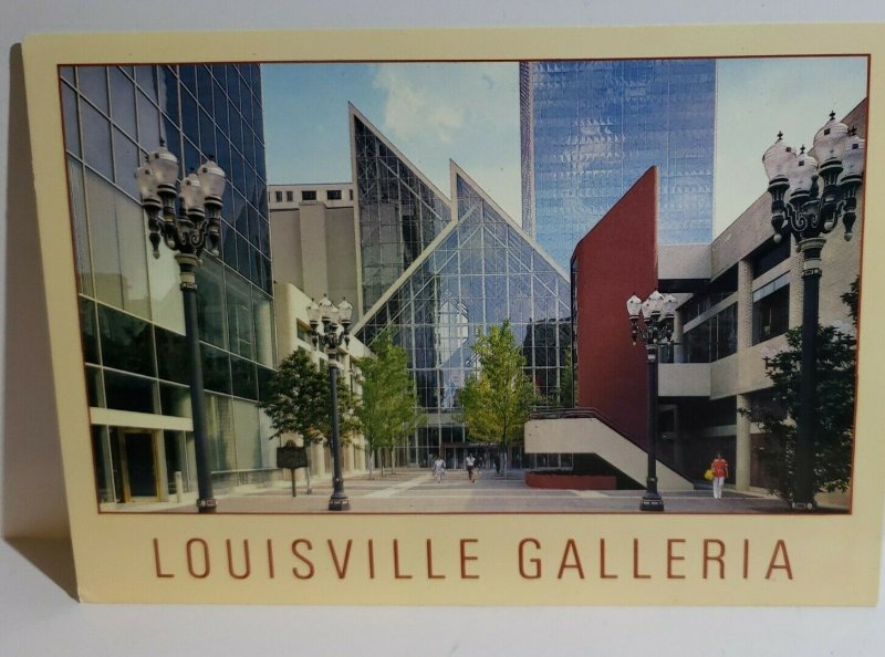 Vintage Postcard Louisville Galleria glass atrium Kentucky 1990