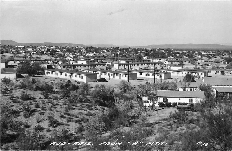 Postcard RPPC 1940s Ajo Arizona A Mountain Aerial View Cook 24-5388