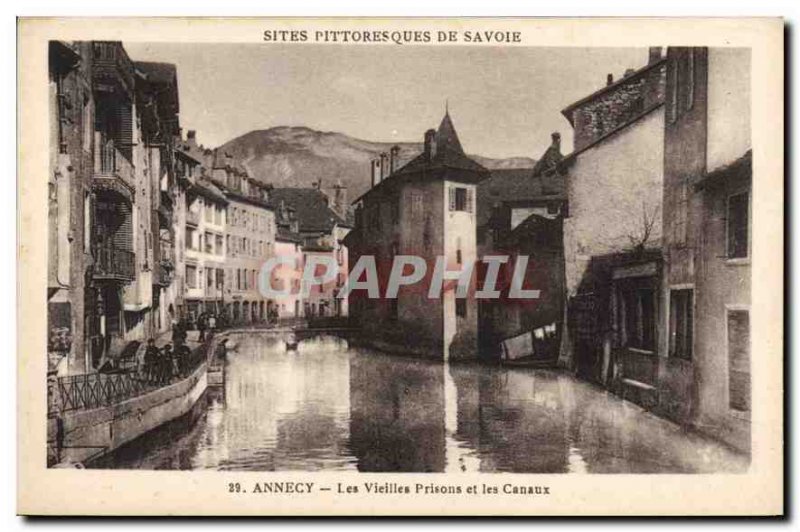 Old Postcard Annecy Old Prisons and Channels