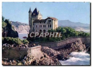 Modern Postcard Biarritz Villa Belza In the background the Pyrenees Rhune