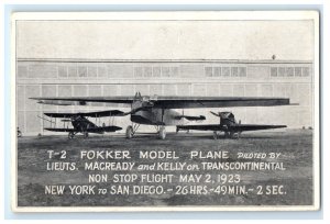 1924 International Air Races Dayton OH Ohio Fokker T-2 Plane Postcard (FX12)