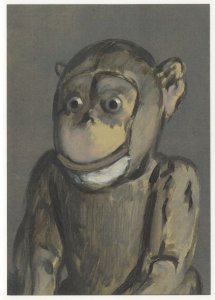 Peter Jones Cute Baby Monkey Painting Postcard