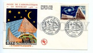 486463 1963 year FDC first day cover France space antenna radio telescope