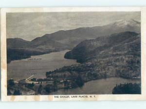 1948 AERIAL VIEW OF CHALET Adirondacks - Lake Placid New York NY hk2439