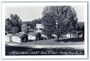 Cedar Rapids Iowa IA Postcard Lincolnway Court Exterior Building c1940 Vintage
