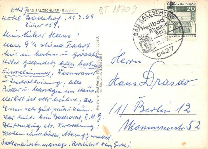 BT11709 Bad Salzschlirf badehof         Germany