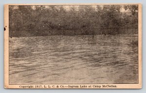 1917  WW1  US Army  Ingram Lake Camp McClellan AL  Postcard  Military