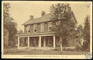 1918 BETHANY West Virginia Postcard W Va Ag Club House