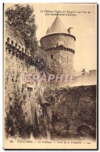 Old Postcard Fougeres Chateau Tower Tremoille