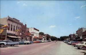 Sterling Kansas KS Broadway Classic 1960s Cars Vintage Postcard