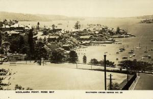 australia, ROSE BAY, Woolahra Point (1930s) RPPC, Southern Cross Series No. 25