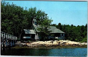Postcard CHURCH SCENE Boothbay Harbor Maine ME AM0335