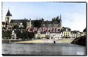 Modern Postcard Gien Loiret Le Chateau and the Church